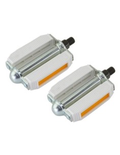 507 Block Pvc Pedals 1/2 White/Chrome.
